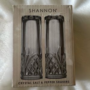 Shannon by Godinger crystal salt and pepper shakers